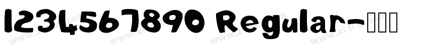 1234567890 Regular字体转换